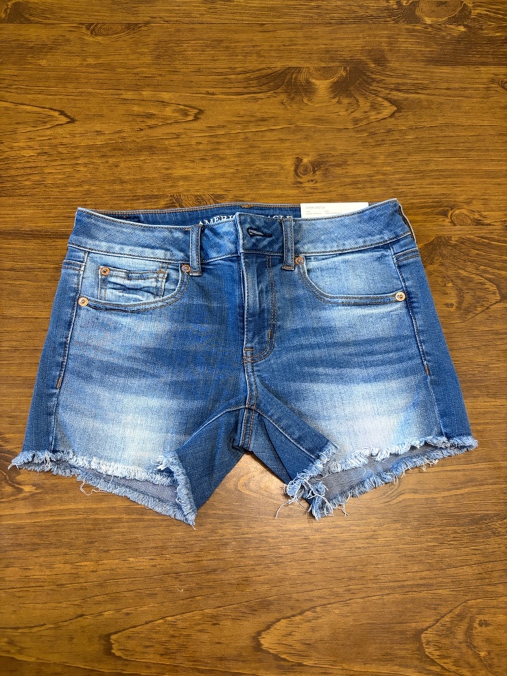 American Eagle Outfitters Blue Super Stretch Midi Jeans